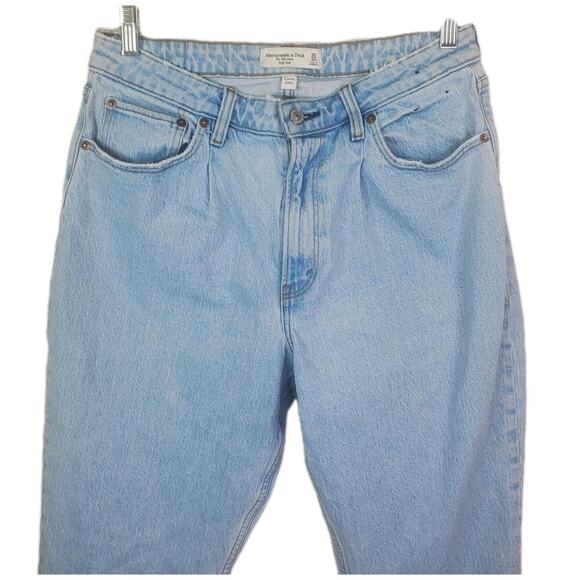 Abercrombie & Fitch The 80's Mom High Rise Curve Love Stretch Jeans 10 Long/30 - Picture 2 of 9